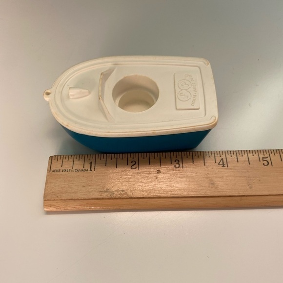 VINTAGE fisher price little people small dinghy boat blue & white plastic - Picture 6 of 10